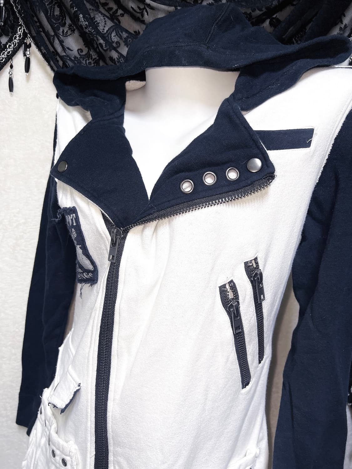 섹스팟리벤지 고스펑크 스컬 y2k 그런지 후드집업 자켓 emo 서브컬쳐 상품이미지7