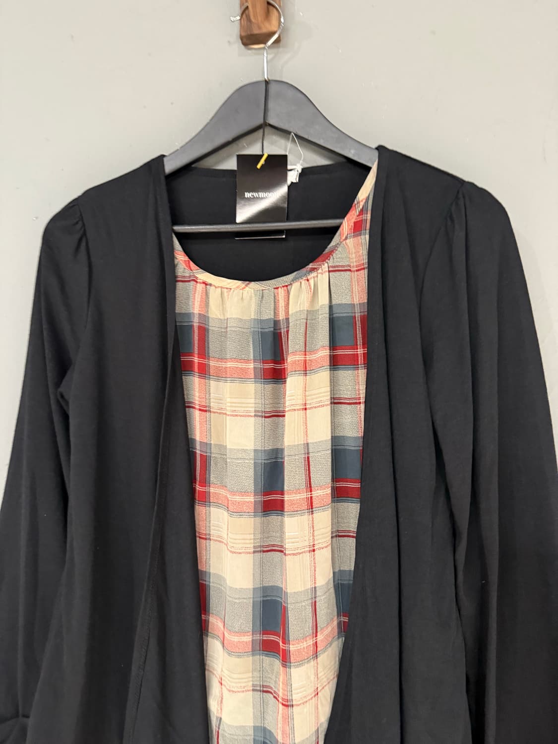 check pattern top layered cardigan 상품이미지5