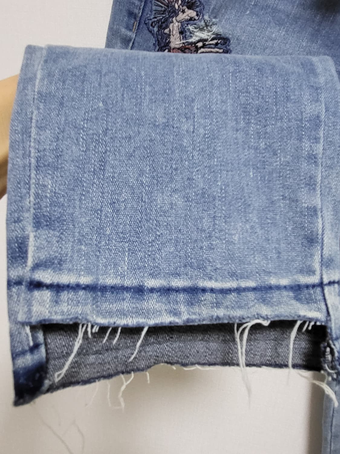 오브제 자수  데님 청바지 M 55-66 상품이미지7