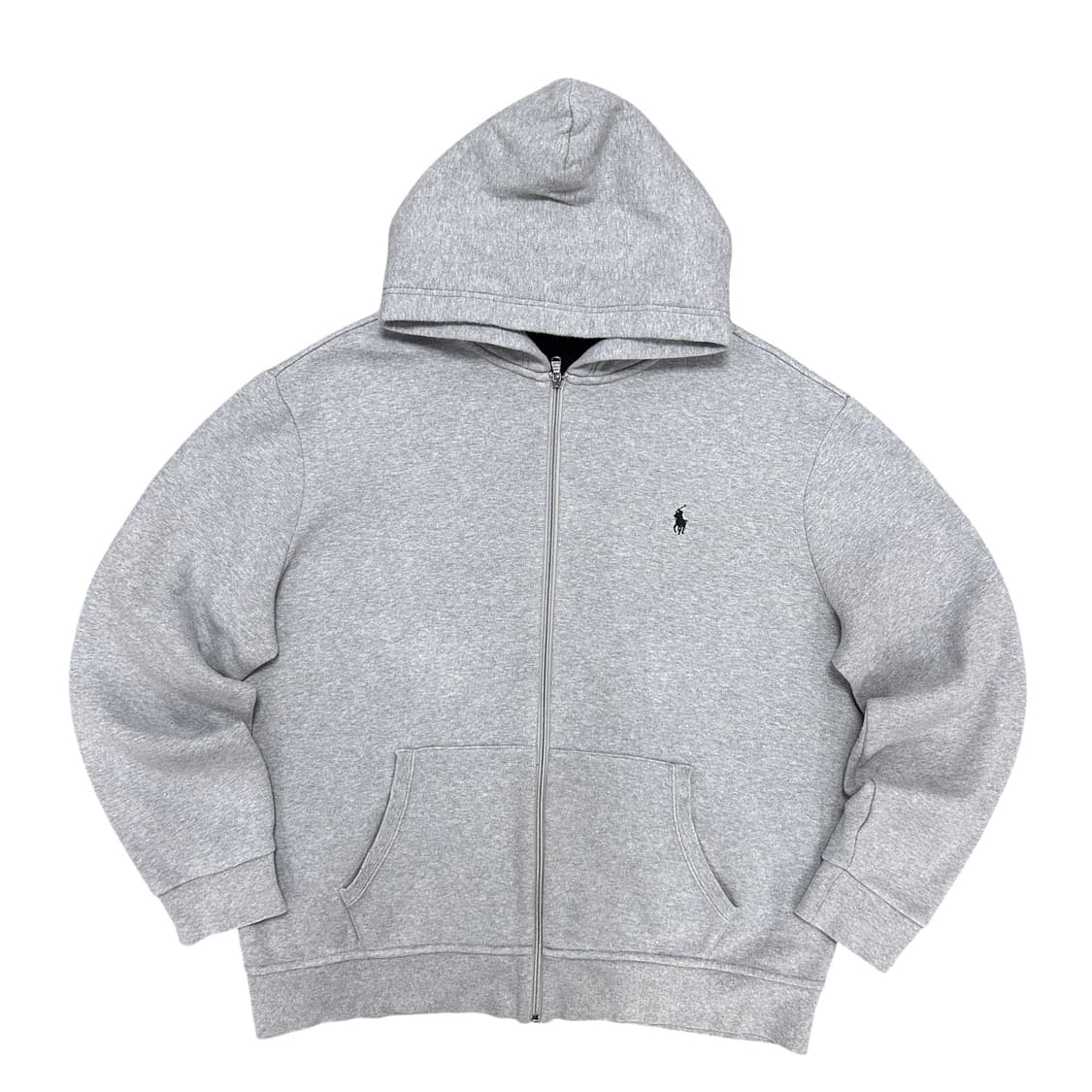 폴로 QR라벨 그레이 후드집업(XL) 상품이미지1