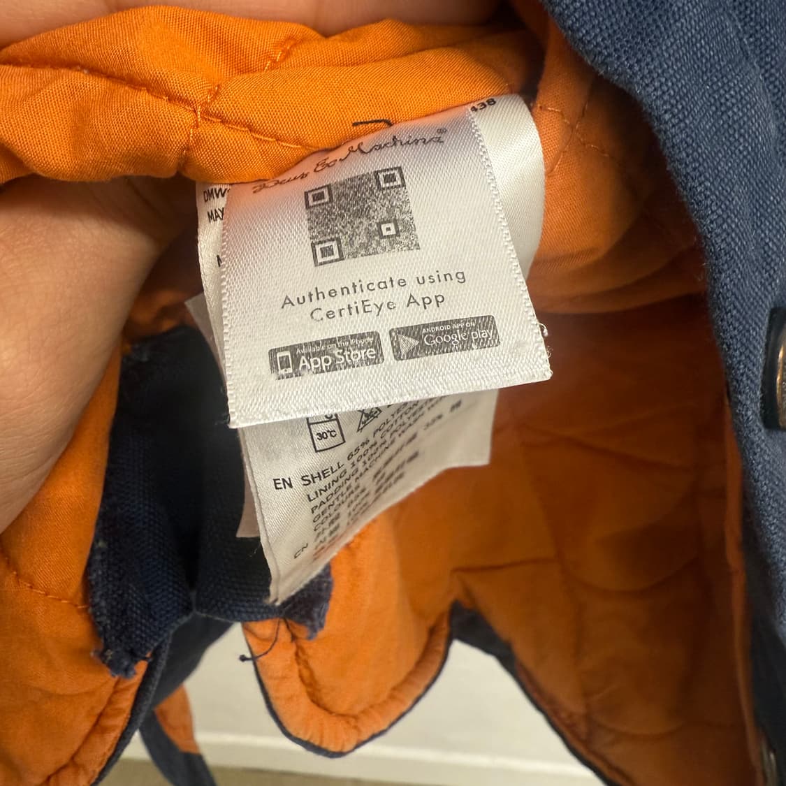 데우스엑스마키나 네이비 워크 자켓 (XL) 상품이미지4