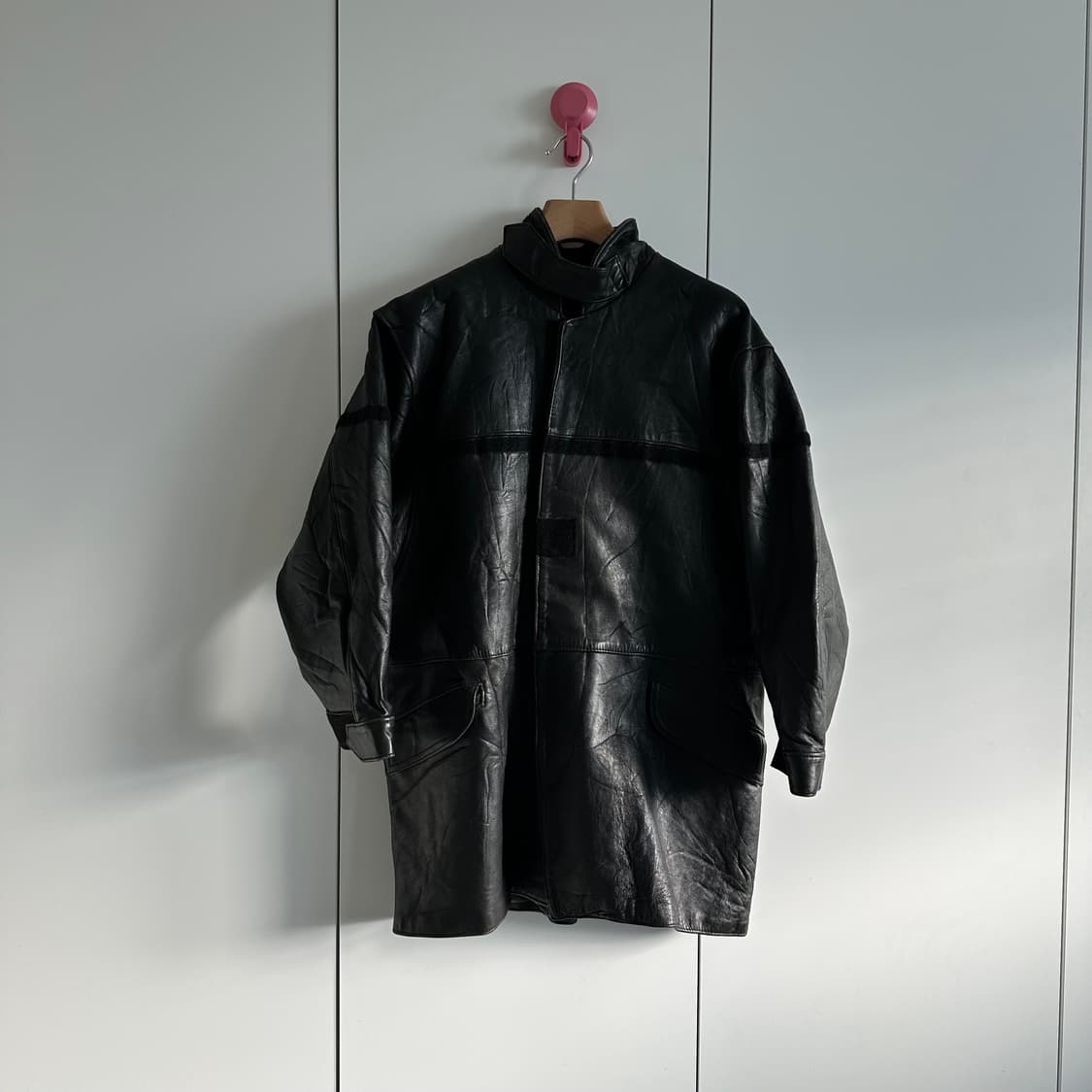 70’s GVF 프렌치 파이어맨 레더 코트 상품이미지2