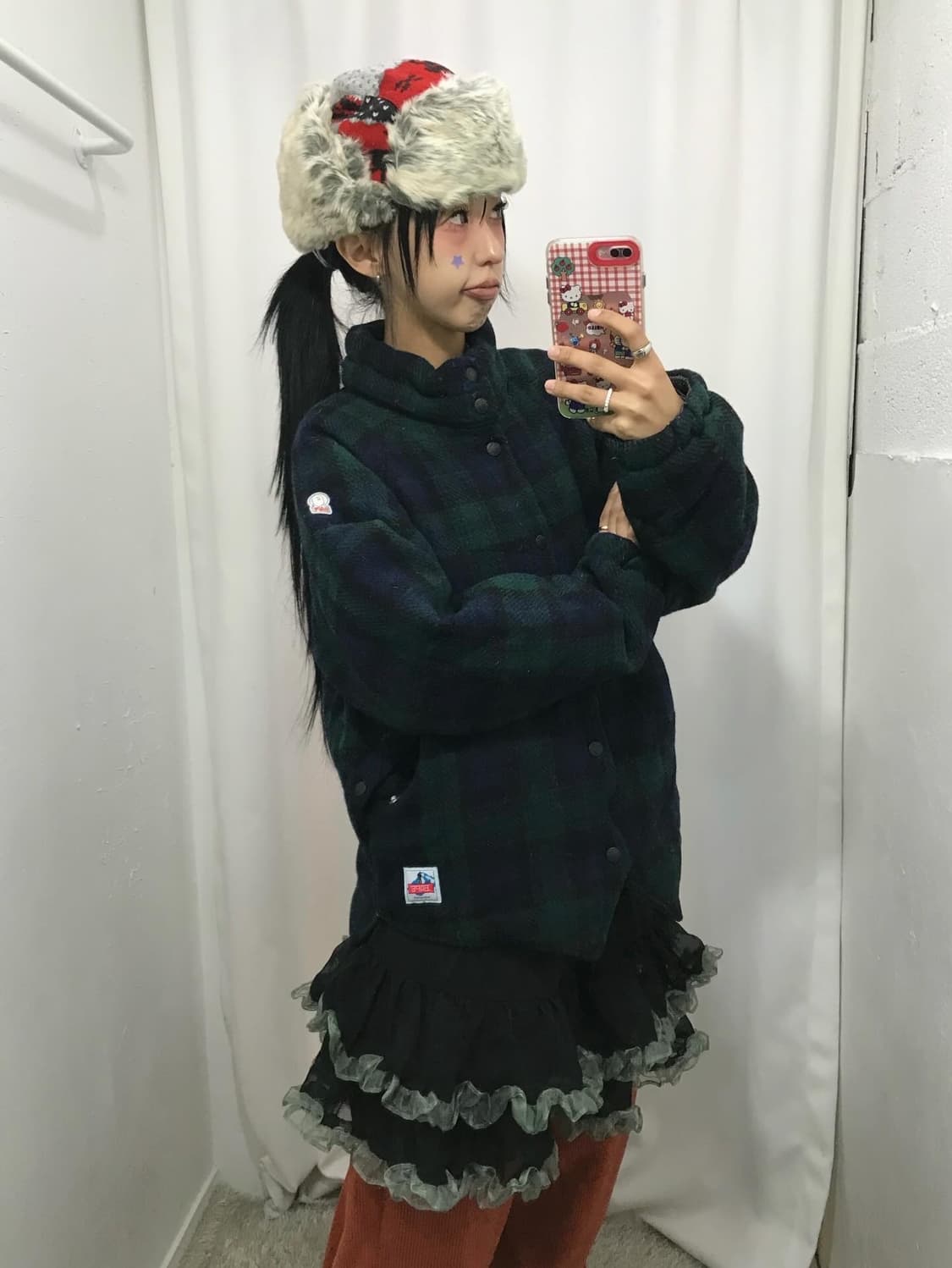 Bape Check Pattern Padded JK 상품이미지5