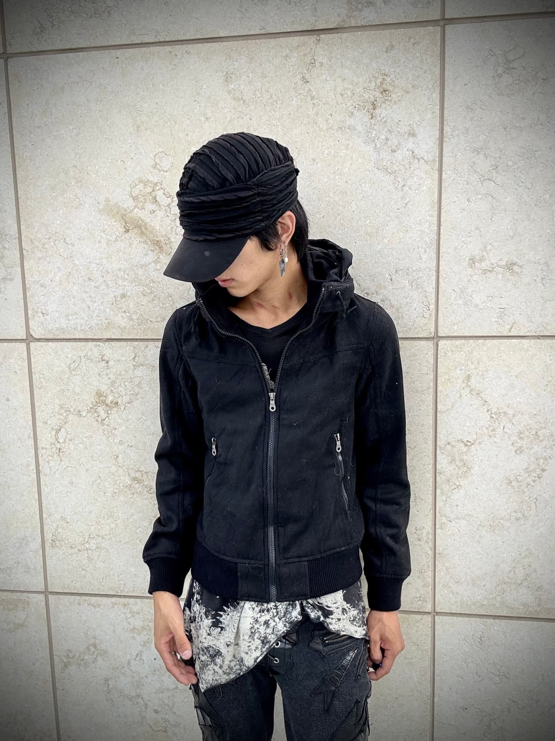 “SPINASH” BONO-Hoodie Black Chic Zip Up 상품이미지3