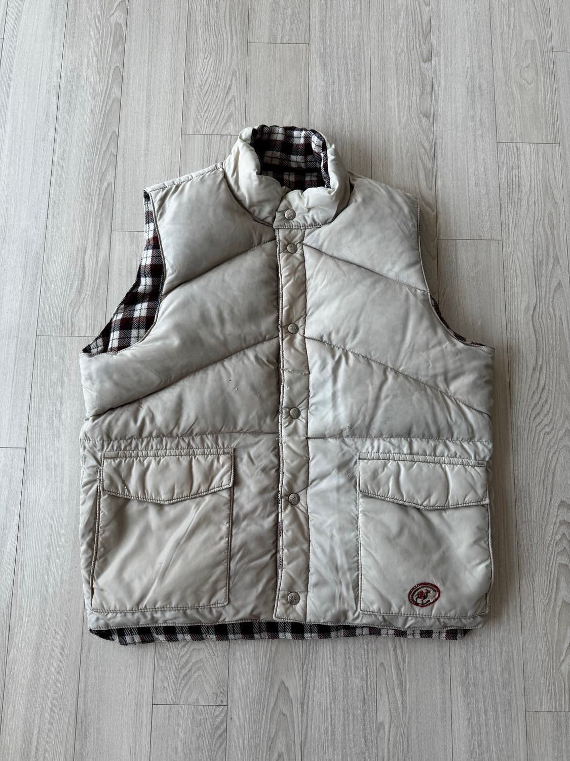 빈티지 카멜 다운 베스트 상품이미지5