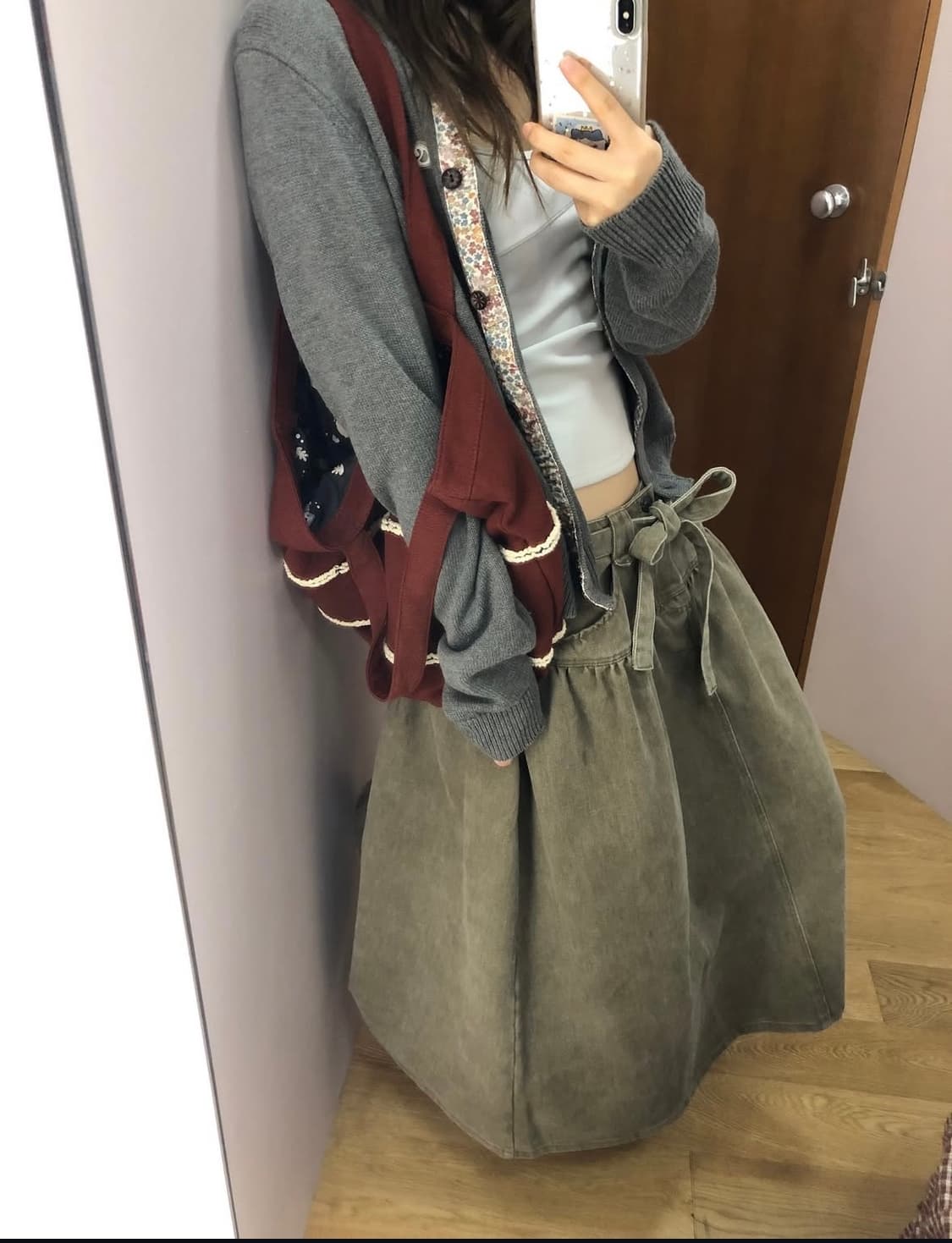 코이세이오 PUFFY COTTON SKIRT BROWN 상품이미지3