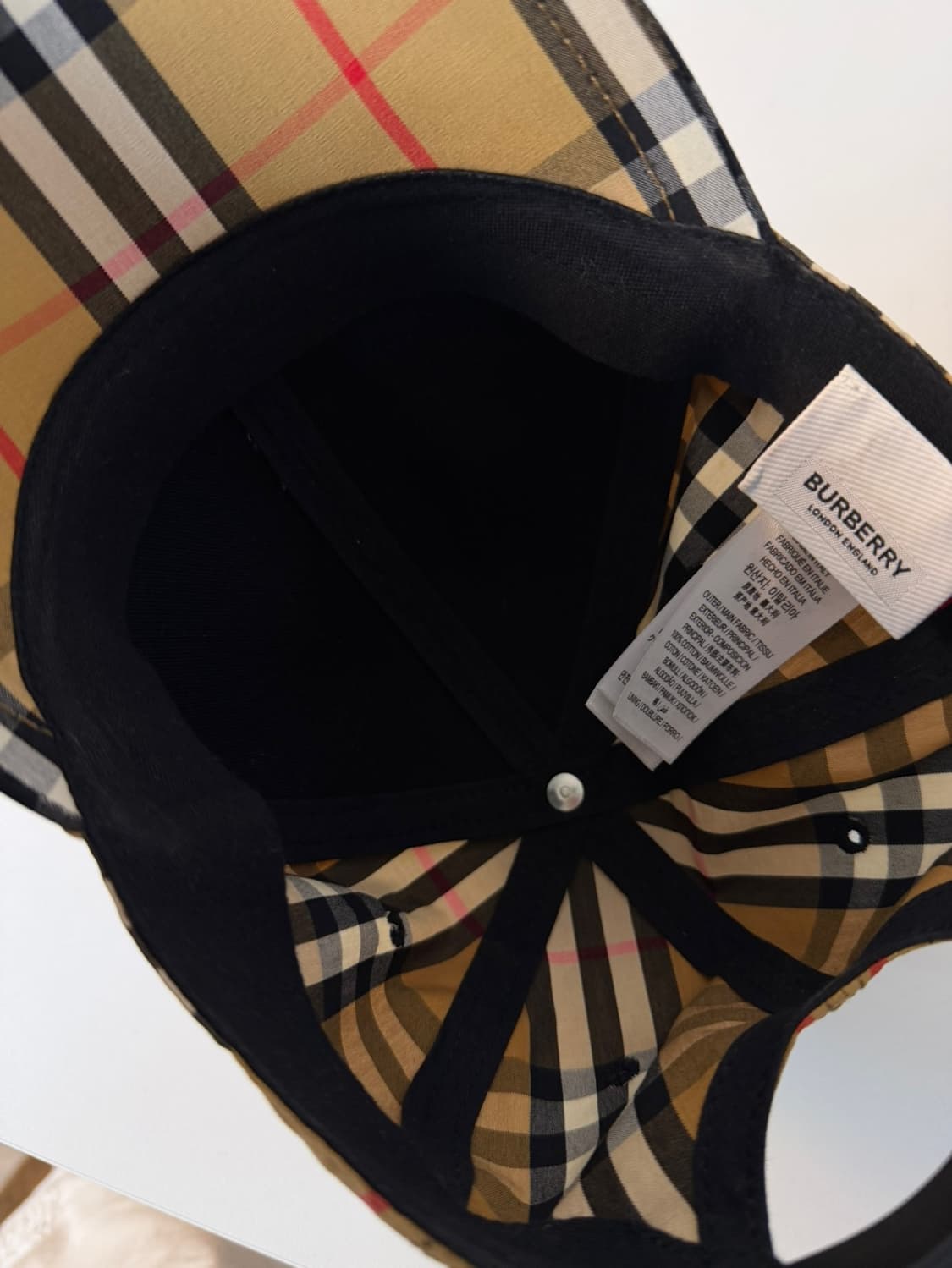 버버리 빈티지 체크 볼캡 상품이미지7