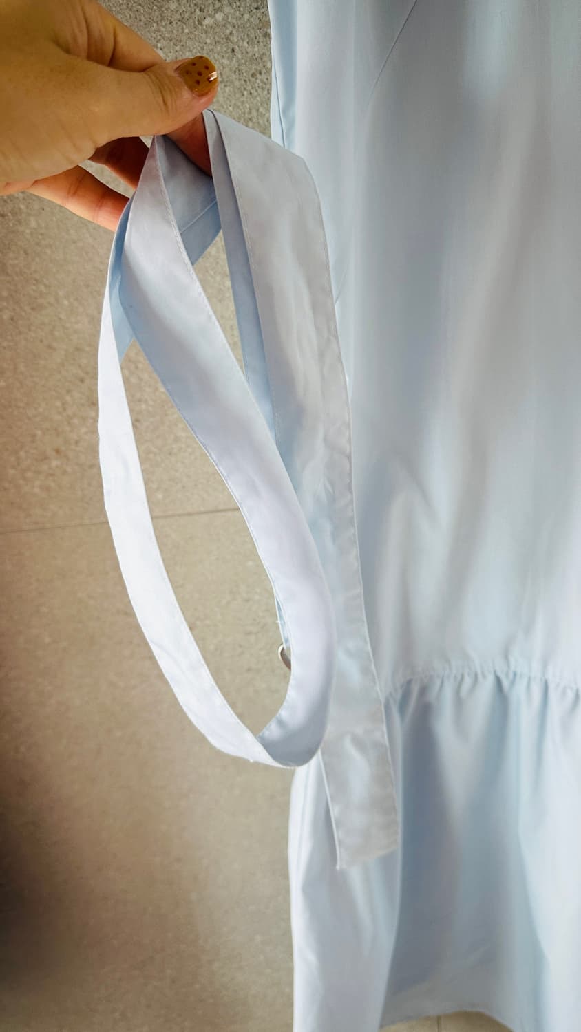 유니클로 바스락 롱 원피스 허리끈 있음 상품이미지2