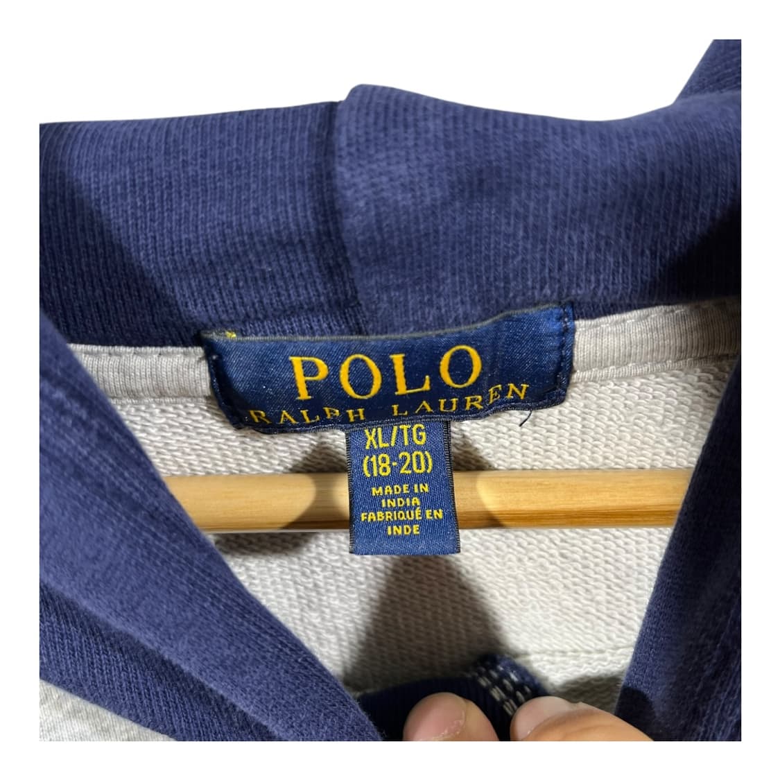 [Polo] 폴로랄프로렌 배색 베어자수 후드티셔츠 상품이미지5