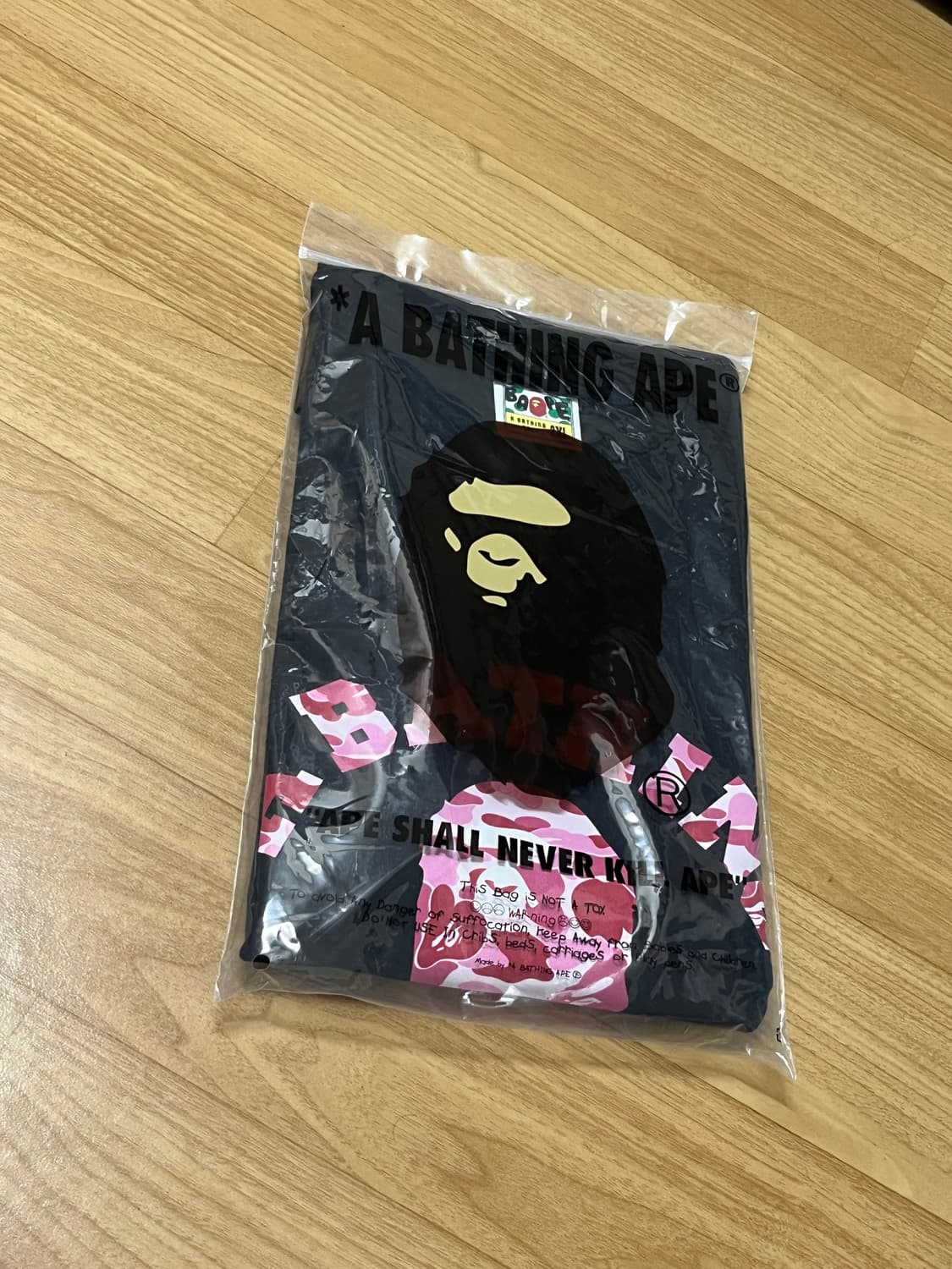 [2XL] 베이프 컬리지 반팔 카모 블랙핑크 상품이미지3