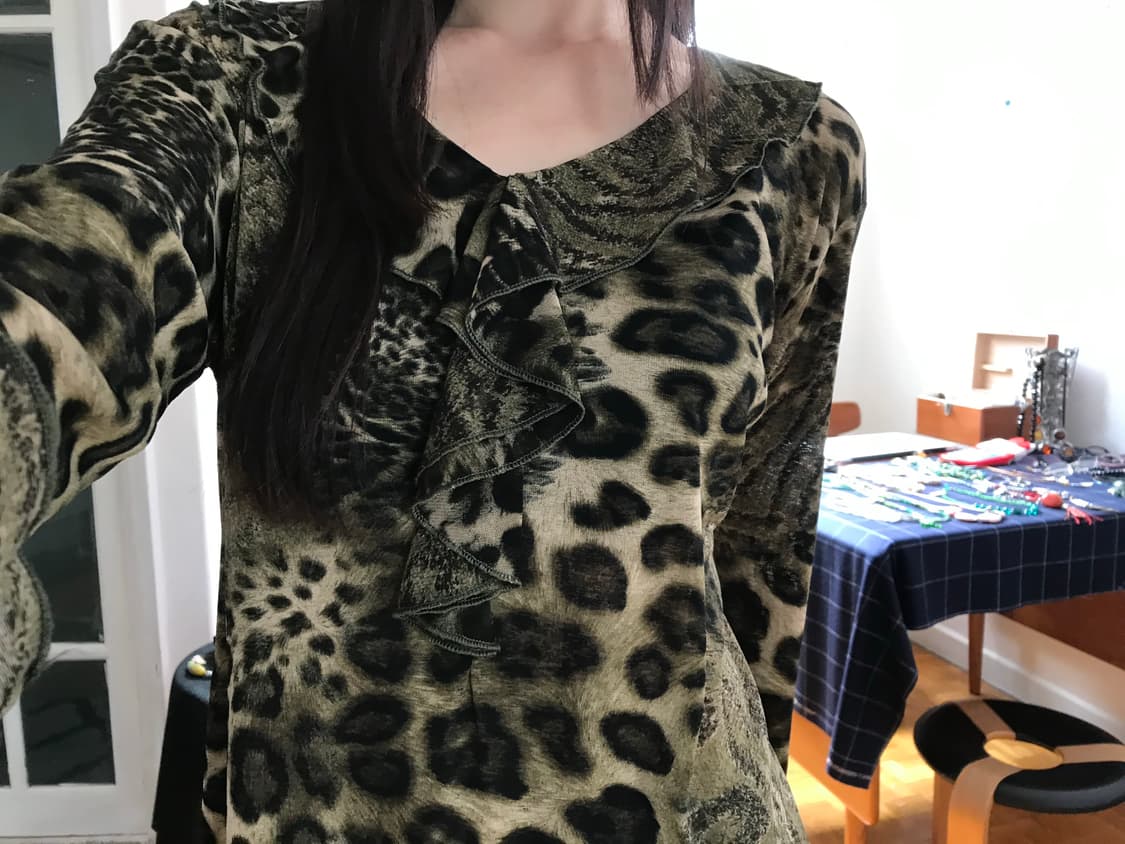 vintage pattern mash top 상품이미지1