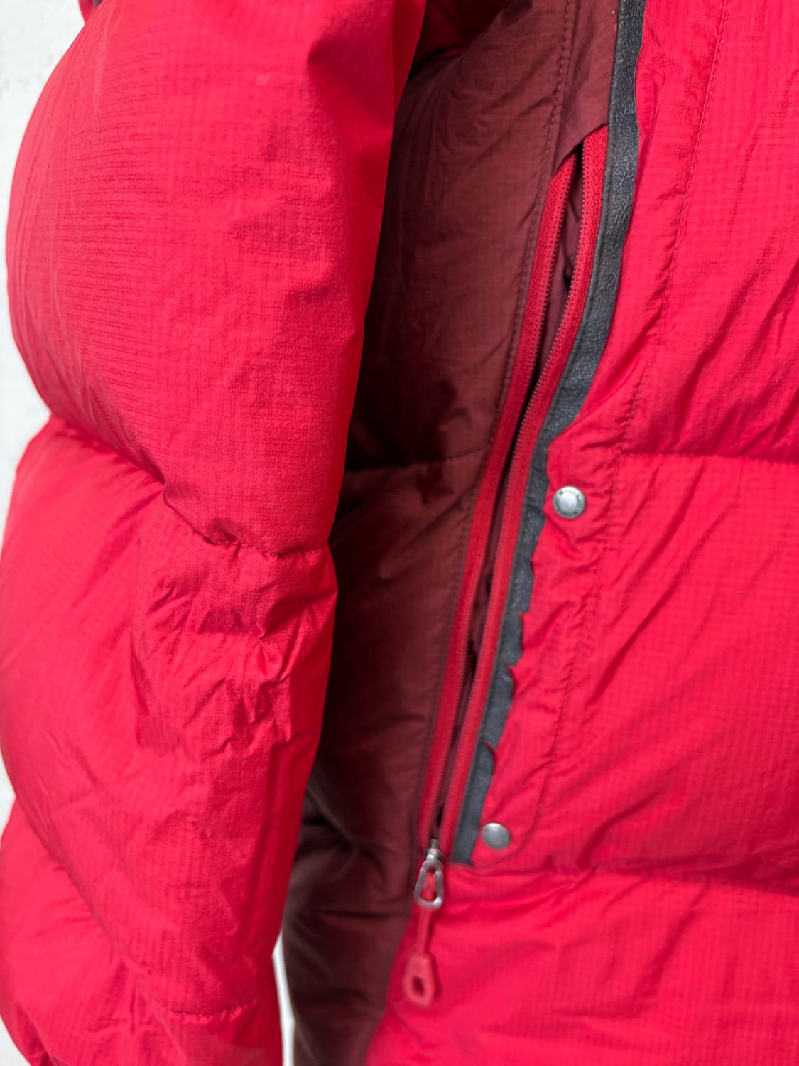 몽벨 헤비 구스다운 패딩 레드 상품이미지7