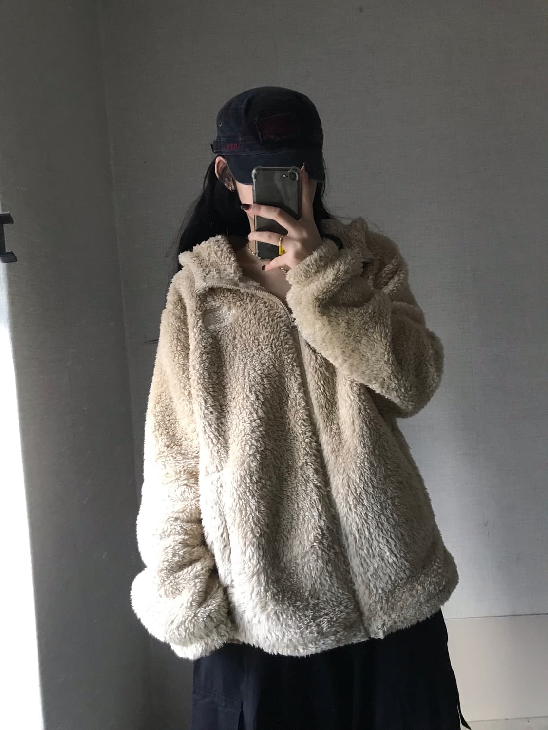 노페 베이지 후리스 상품이미지3