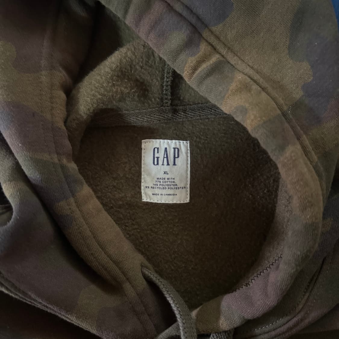 [XL] GAP 갭 카모 밀리터리 후드 티셔츠 상품이미지2