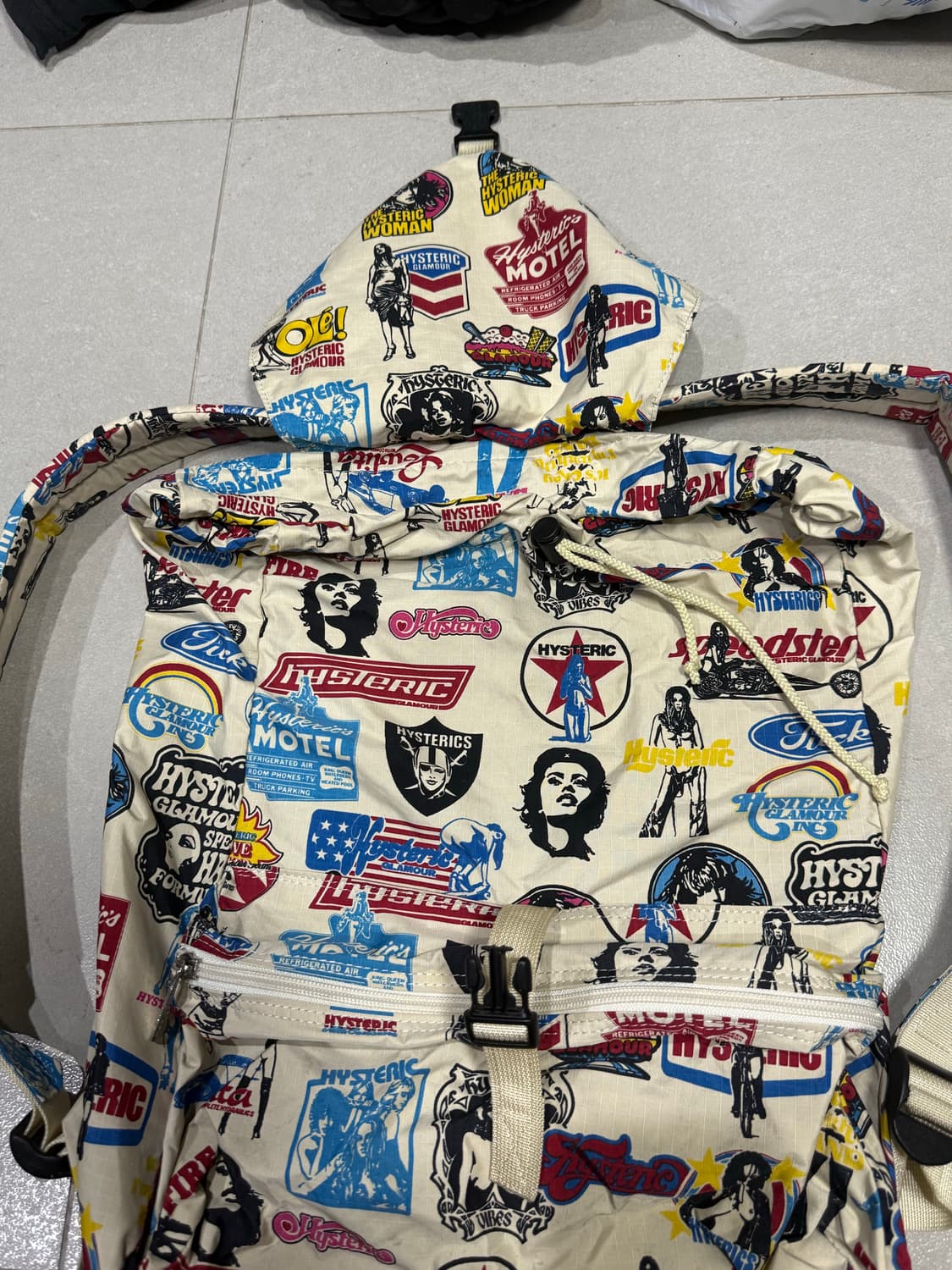 히스테릭 글래머 아카이브 아이코닉 패턴 대형 백팩 가방 상품이미지5