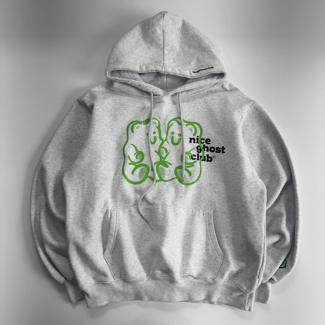 Nice ghost club 나이스 고스트 클럽 멜란지 후드티 상품이미지3