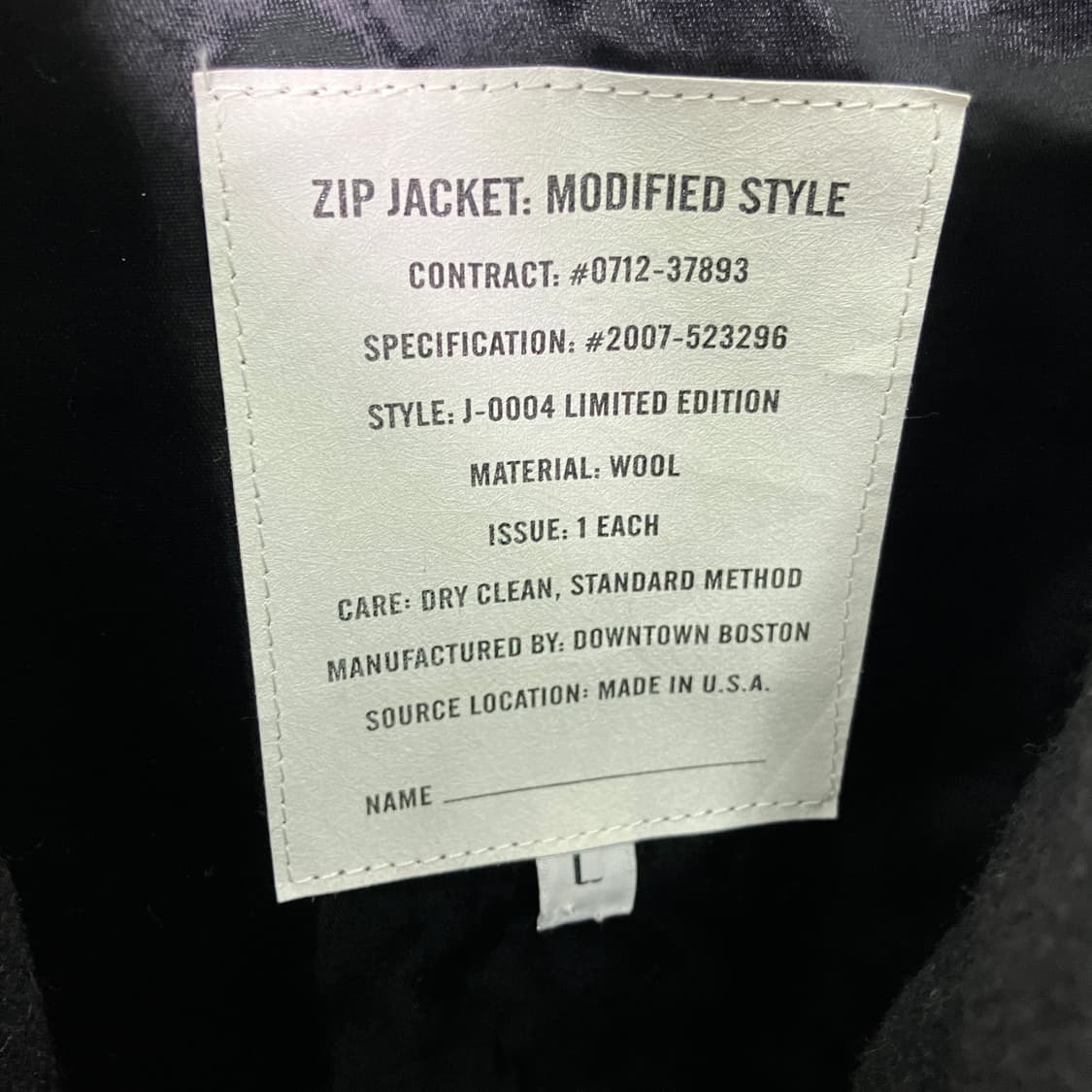 JPN VTG 빈티지 블랙 울자켓 L 상품이미지3