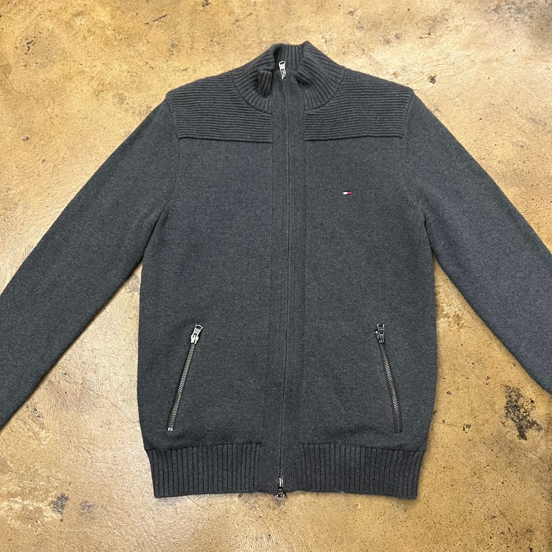 [정품/S] 타미힐피거 니트 집업 가디건 b18 상품이미지3