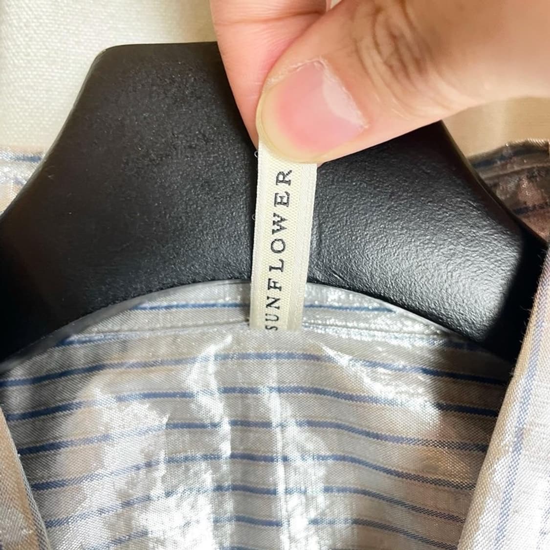 [XL] Sunflower 클래식 셔츠 메탈릭 스트라이프 상품이미지5