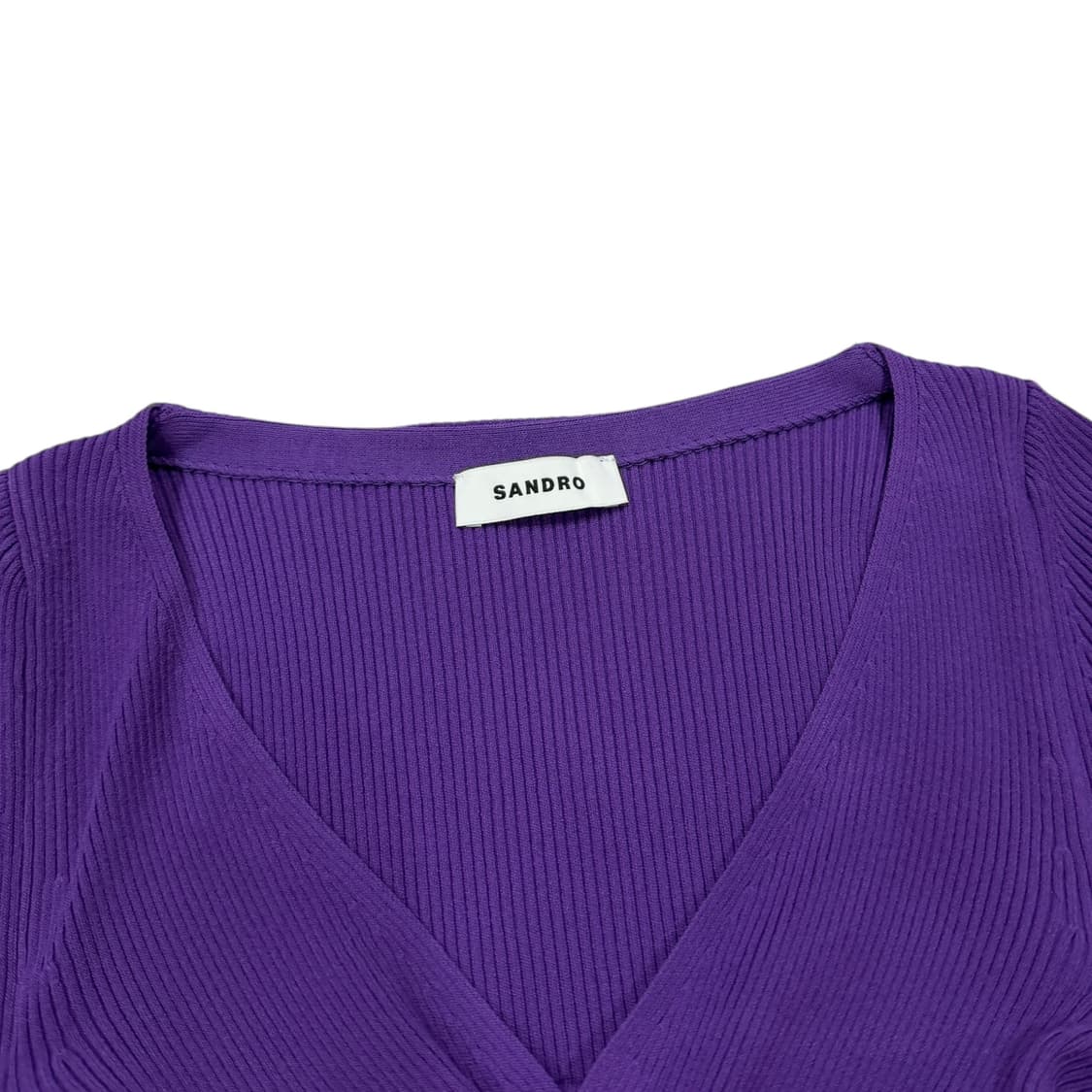 산드로 플리츠 숏 반팔티 퍼플 보라 0 상품이미지3