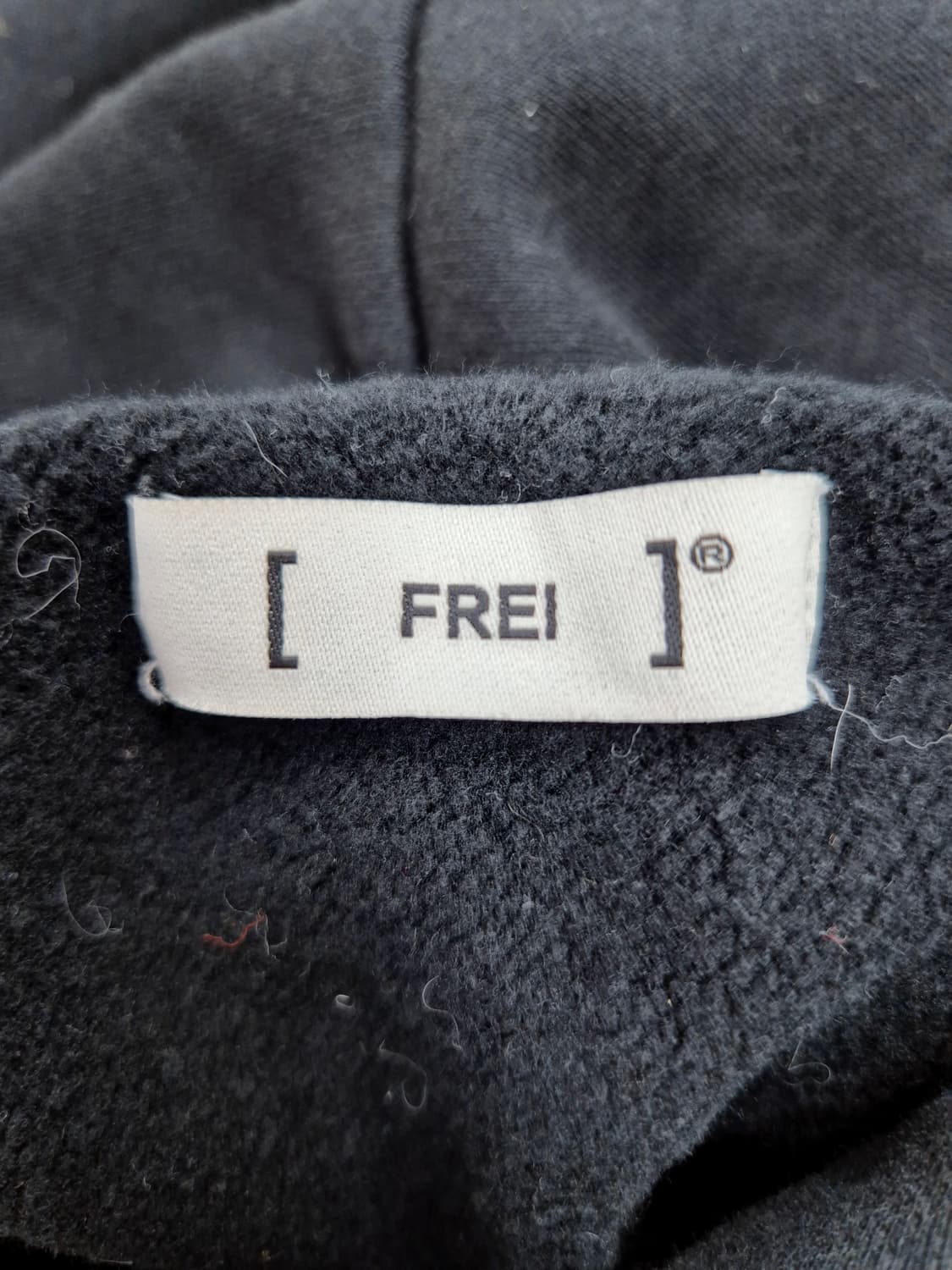 FREI 로고 오버핏 블랙 후드티 상품이미지6