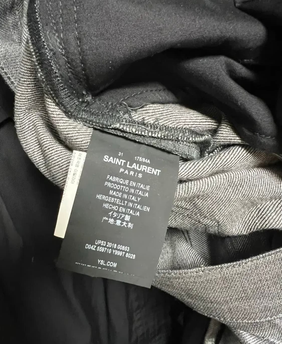 Saint Laurent 실버코팅진 상품이미지4