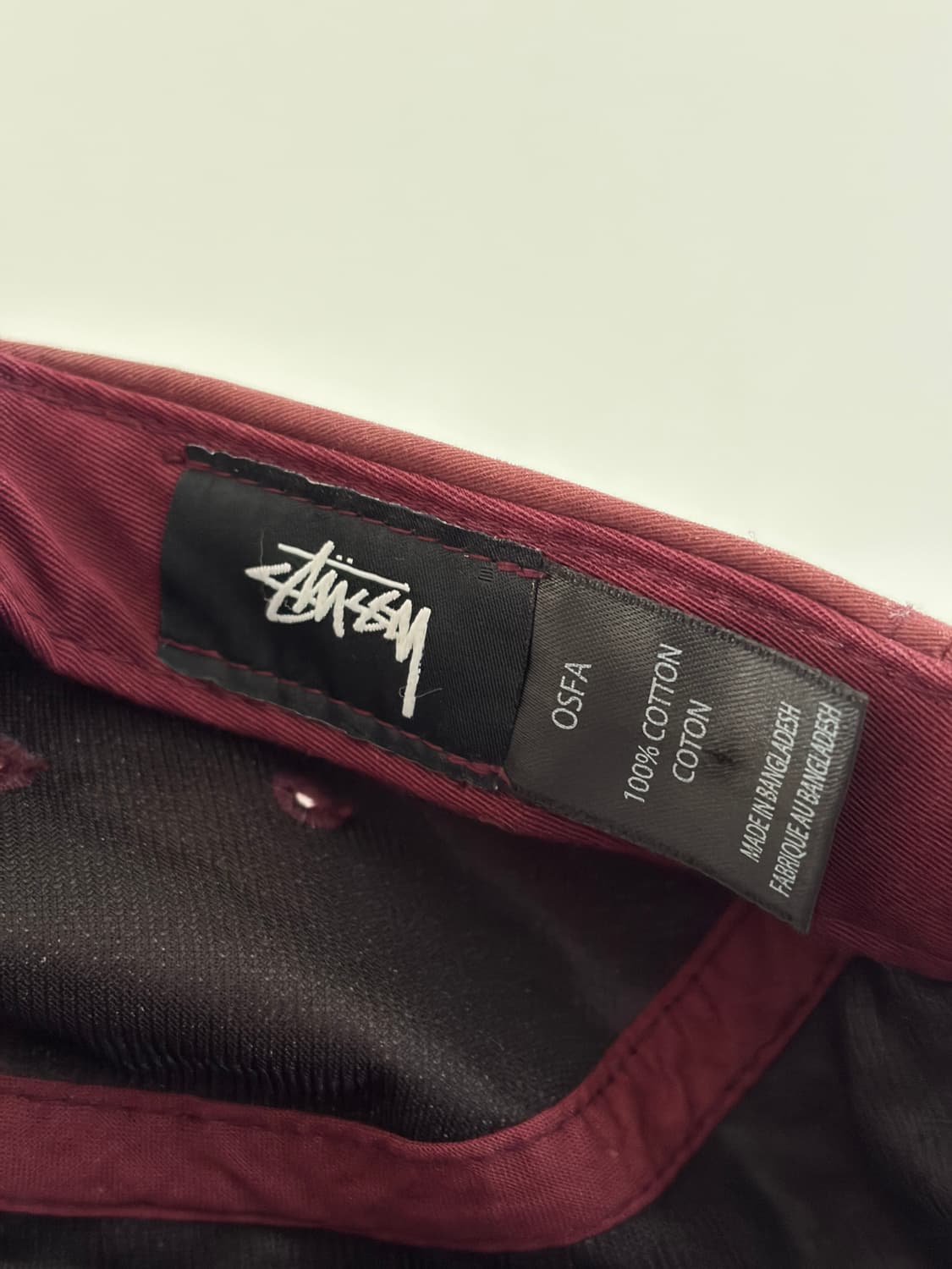 stussy 스투시 헌팅 캠프캡 와인 컬러 상품이미지5