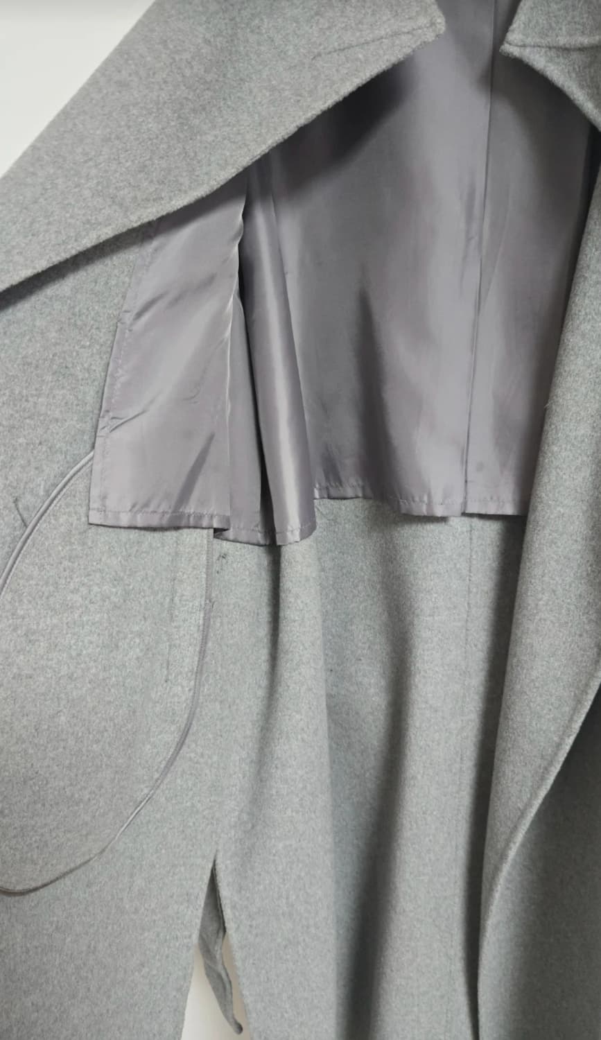캐시미어 울 코트 그레이  핸드메이드  상품이미지3
