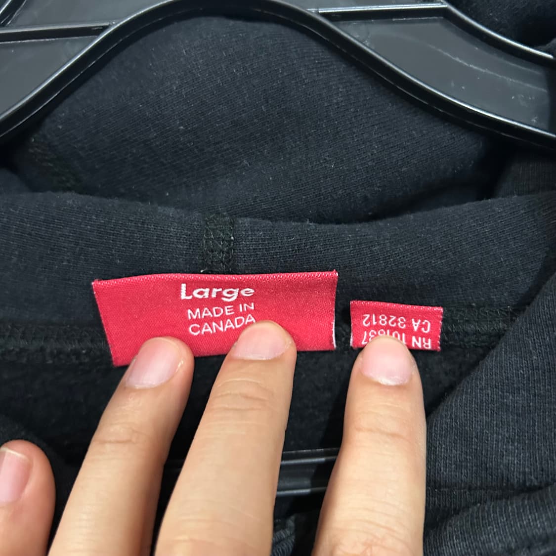 (L) 슈프림 글리터 아치 로고 블랙 후드 상품이미지7