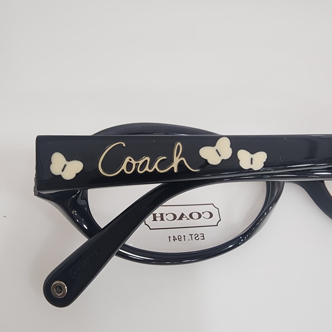 COACH 블랙 유광 뿔테 안경테 상품이미지3