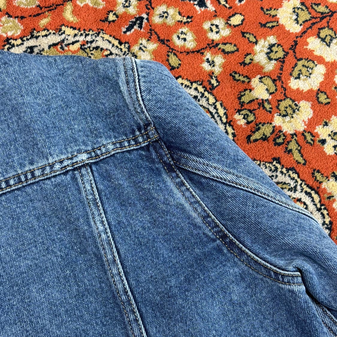 [L] ALOM 카라리스 중청 차이나 데님 자켓 상품이미지5