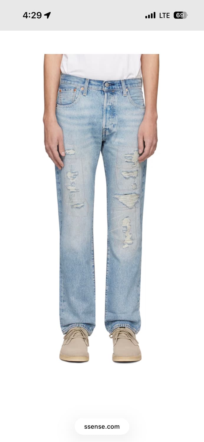 Levis 블루 501 93 데님진 상품이미지1