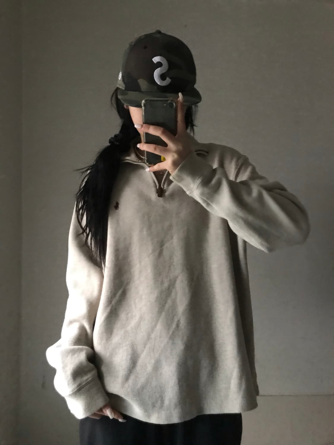 폴로 오트밀 반집업 상품이미지4