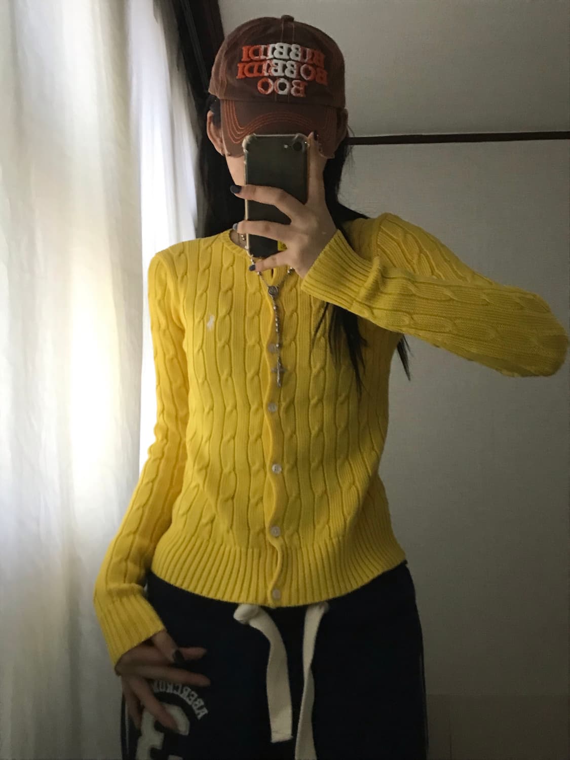 폴로 옐로우 케이블 가디건 상품이미지6