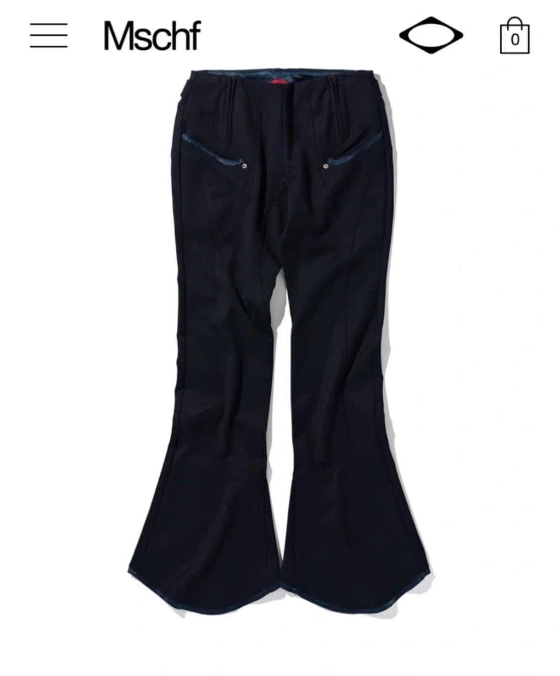 미스치프 25FW CONTOUR WEAVE PANTS_NAVY 새상품 상품이미지4