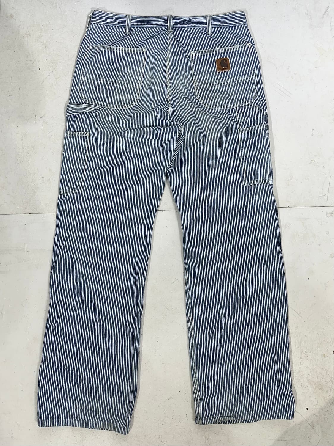 칼하트 블루 히코리 카펜터 와이드 워크 팬츠 30 상품이미지5