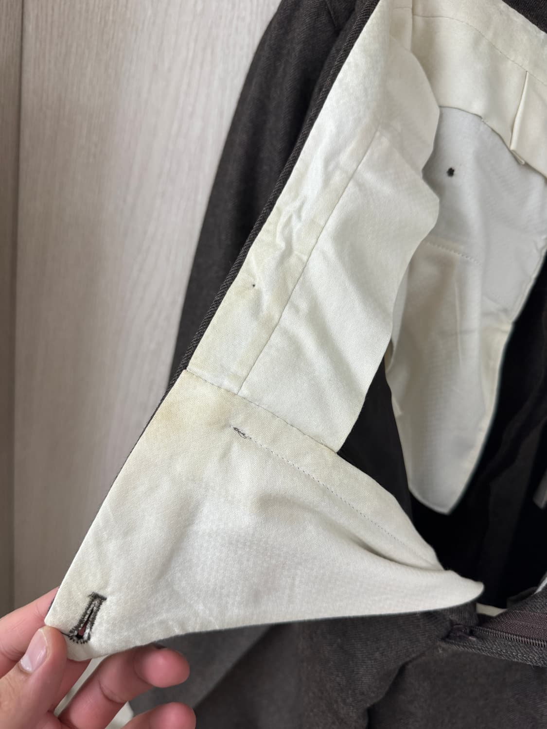 유나이티드 애로우즈 상위 라벨 소버린하우스 다크브라운 플란넬 수트 52 상품이미지7