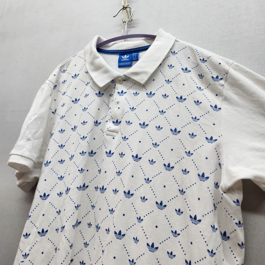 아디다스 불꽃 로고 도트 반팔카라 XL(XL) 상품이미지3