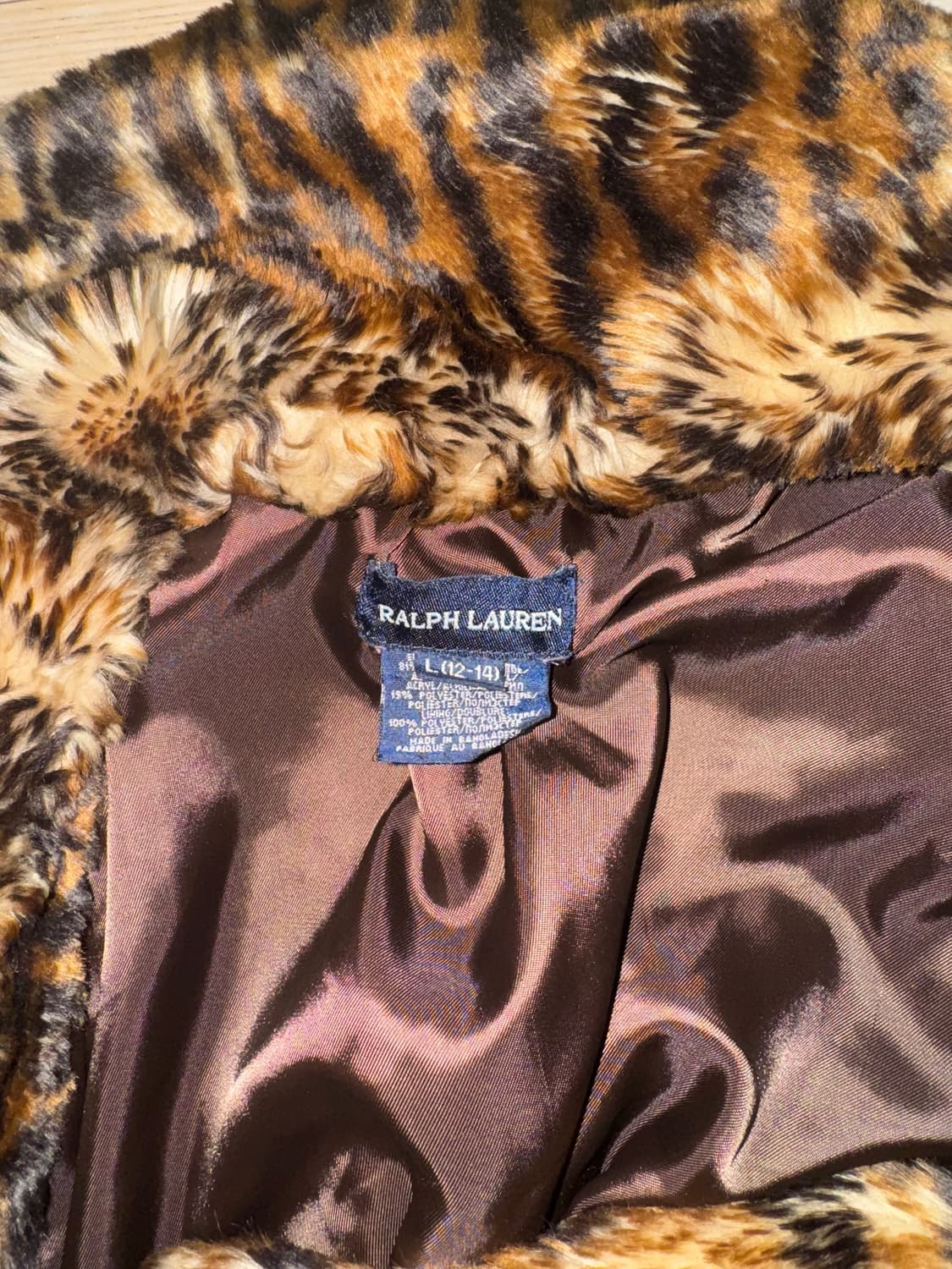 랄프로렌 호피 레오파드 크롭 퍼자켓 상품이미지3