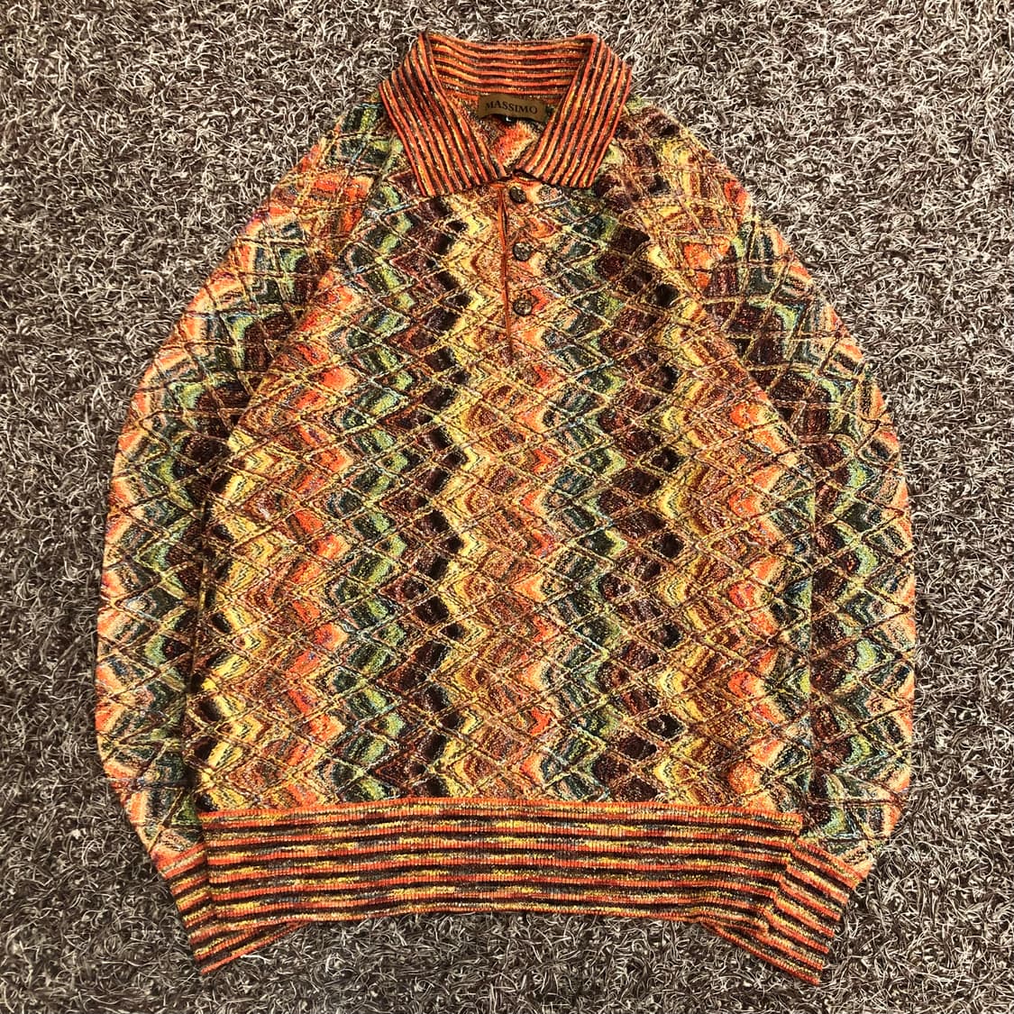 MASSIMO 빈티지 패턴 카라 니트 상품이미지1