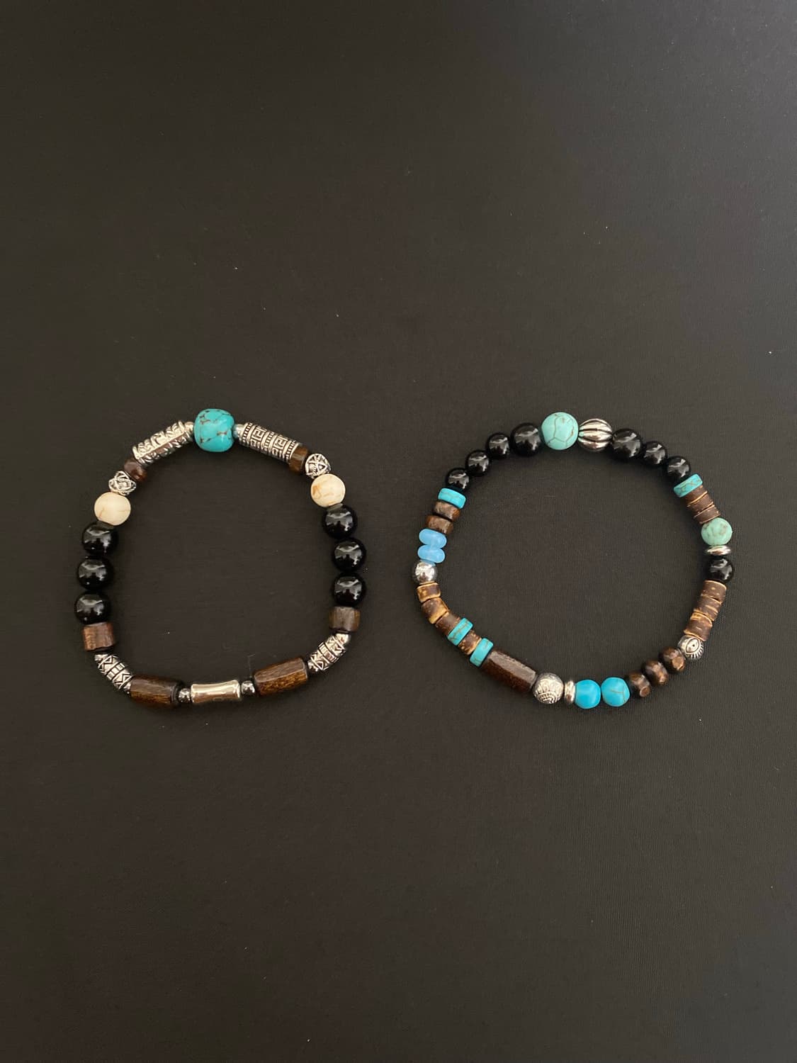 빈티지 우드&원석 팔찌 2개 set 상품이미지3