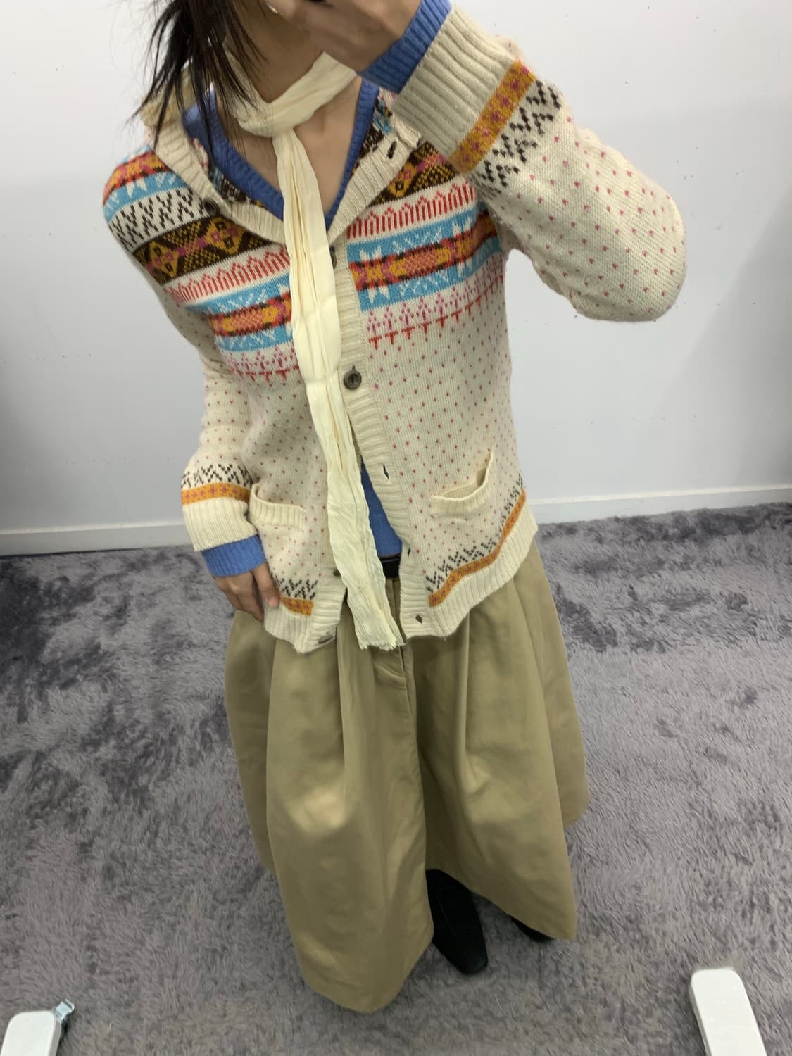 모리 노르딕 후드 가디건 상품이미지5