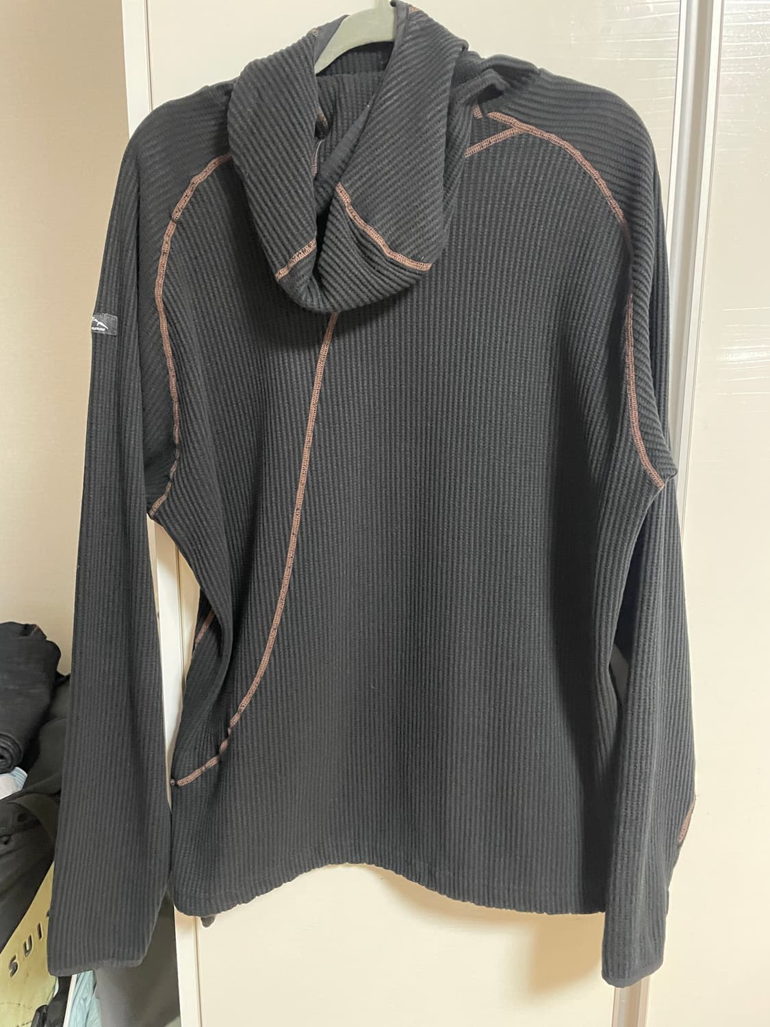 콜드웜 워머 후드 (블랙, L) 상품이미지4