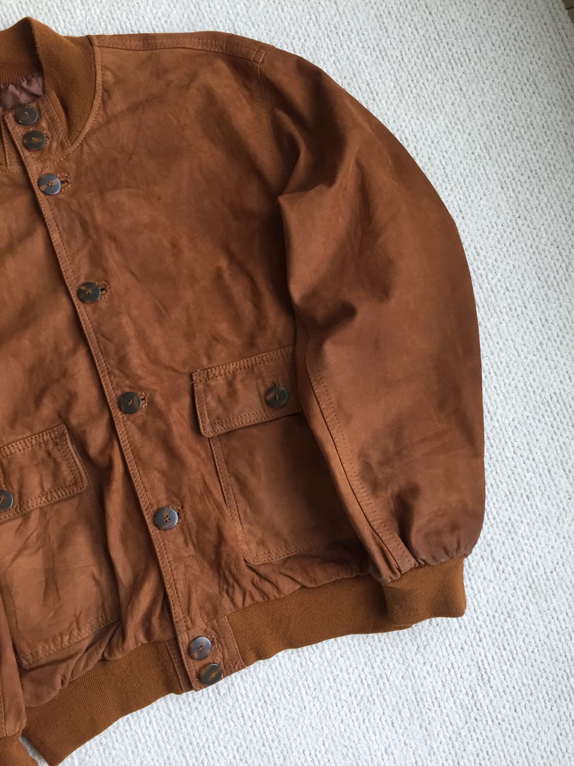 90‘s 이태리 메이드 a1 고트레더 자켓 상품이미지3