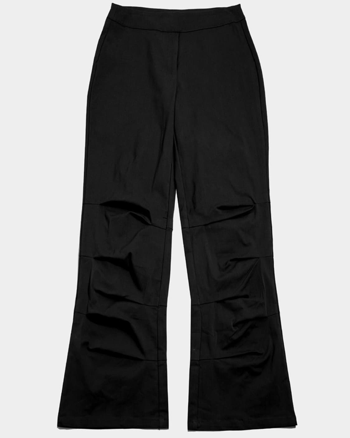 플레이스 스튜디오 로우라이즈 파라슈트 절개 라인 디테일 부츠컷 핀턱 팬츠 상품이미지2