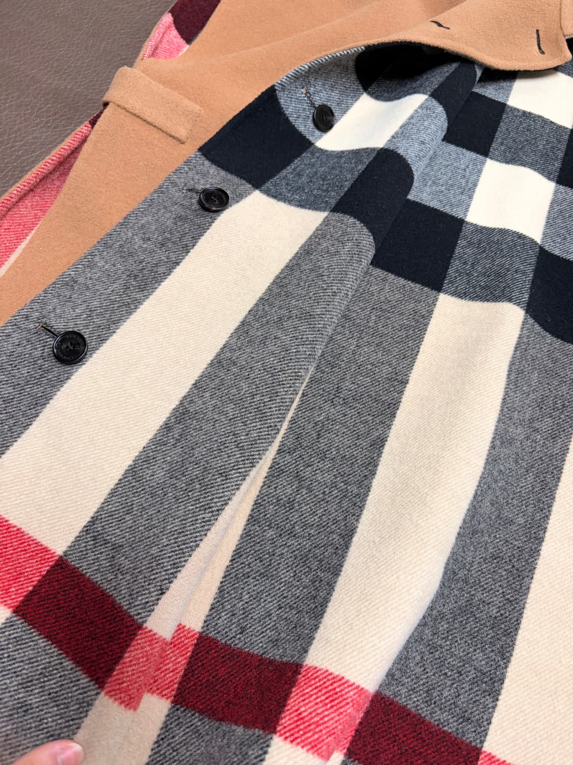 [새상품] 버버리 케이프 판초 양면코트 핸드메이드 상품이미지7