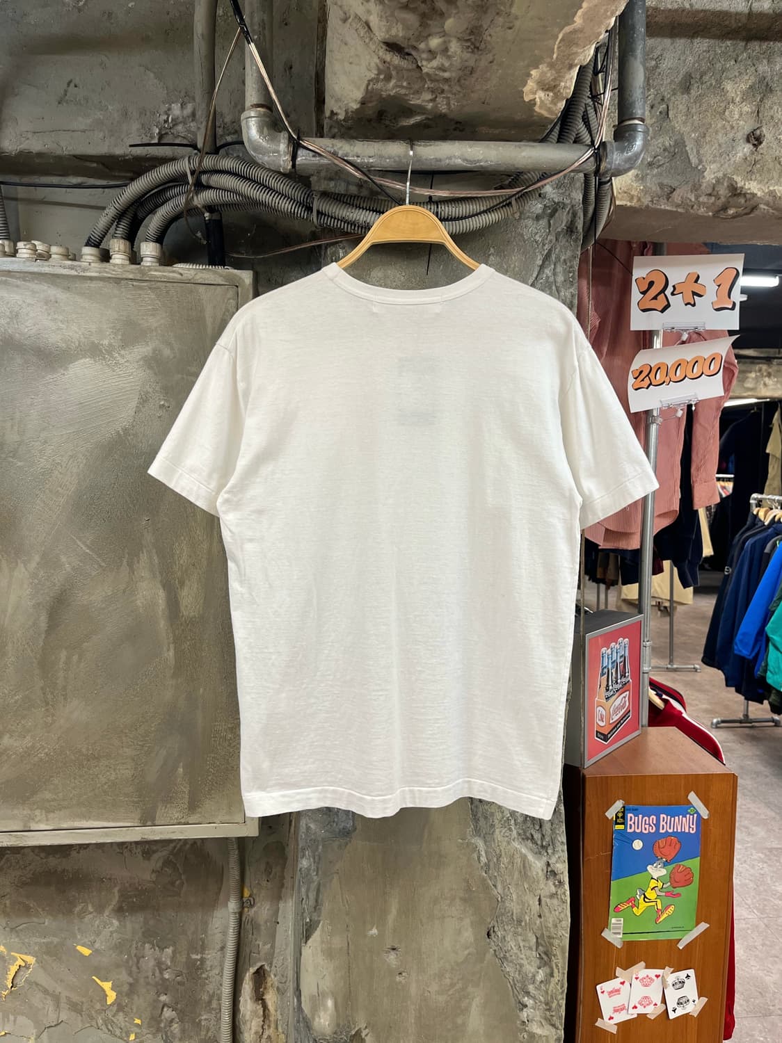 꼼데가르송 레드 하트 반팔티 화이트 XL #csz3327 상품이미지2