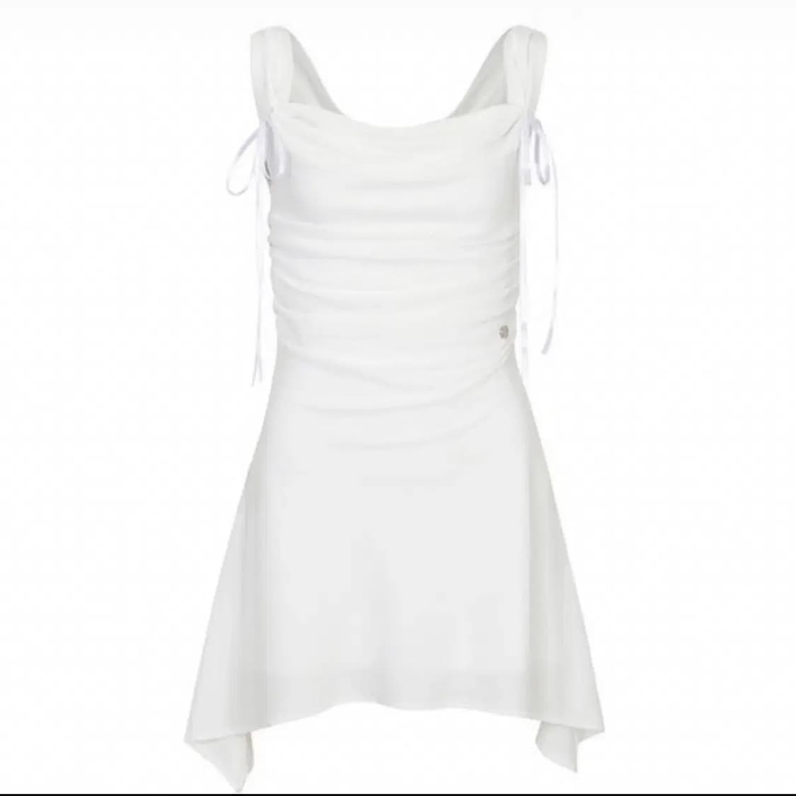 페인오어플레져 DEW COWL DRESS white 듀카울 드레스 상품이미지1