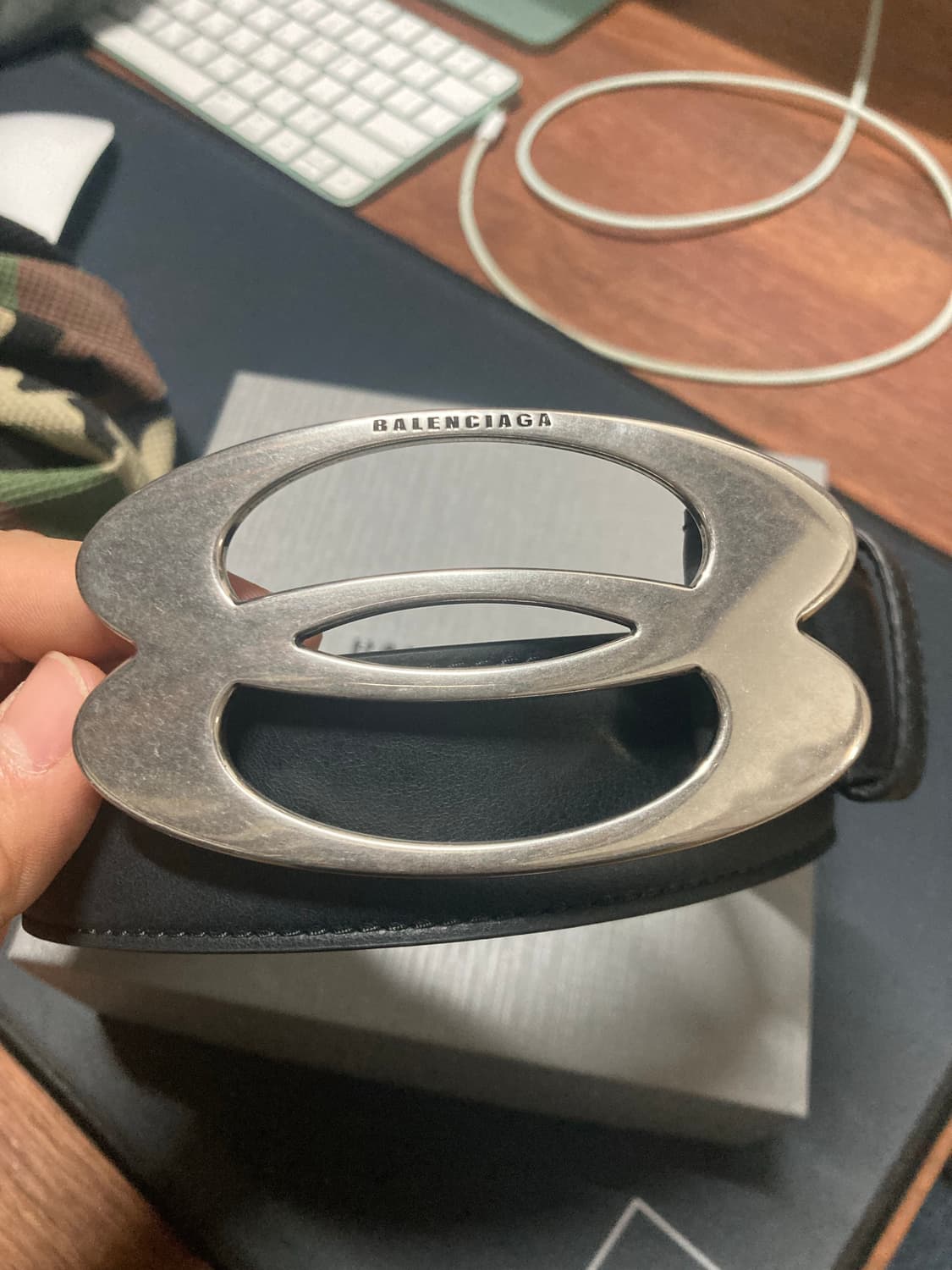 [75] 발렌시아가 유니티 로고 벨트 상품이미지3