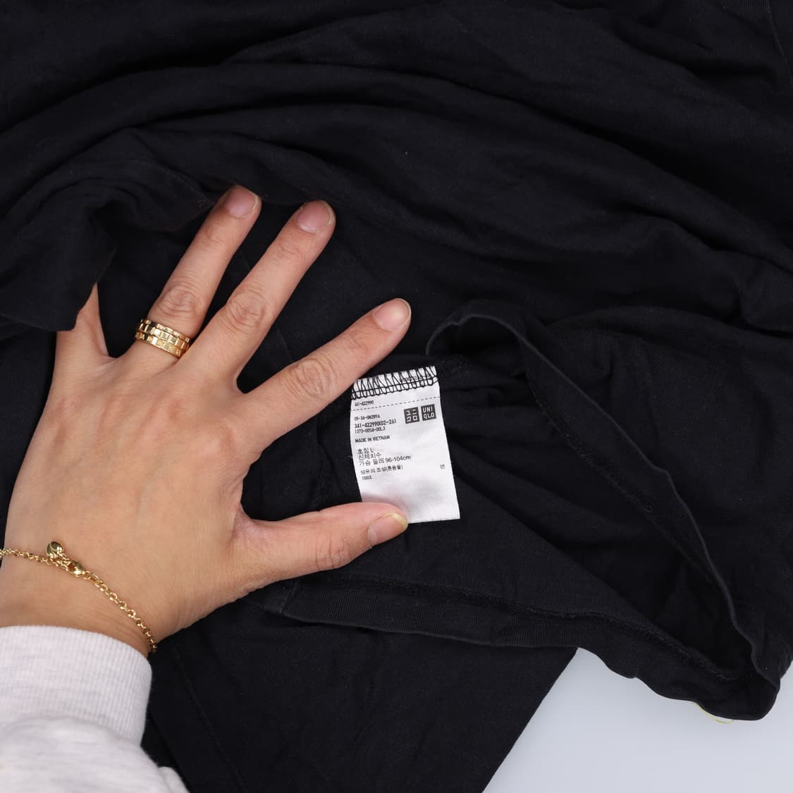 L 유니클로 코튼 반팔티 0417H1 상품이미지4